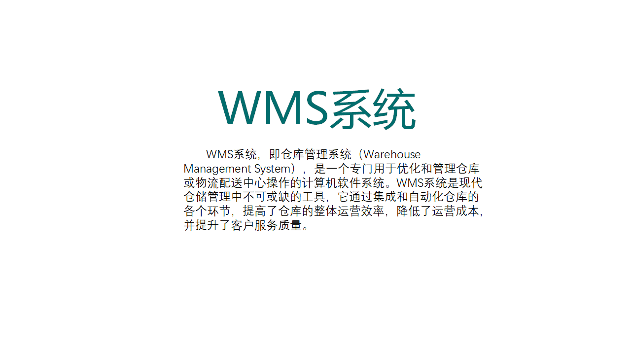 WMS系统